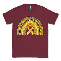 Burgundy Childhood cancer awareness rainbow Classic Tee - Jasminsmagicworld