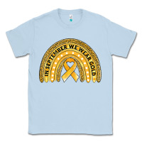 Dusty Blue Childhood cancer awareness rainbow Classic Tee - Jasminsmagicworld