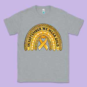 Childhood Cancer Awareness Rainbow Classic Tee Designed By Jasminsmagicworld