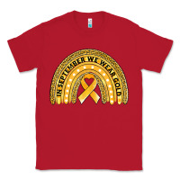 Red Childhood cancer awareness rainbow Classic Tee - Jasminsmagicworld