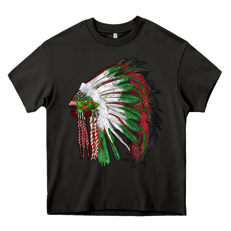 Christmas Indian Feather Headdress Heavy Core Tee by RanaPortraitStore | Teevron
