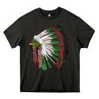 Asphalt christmas indian feather headdress Heavy Core Tee - RanaPortraitStore