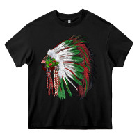 Black christmas indian feather headdress Heavy Core Tee - RanaPortraitStore