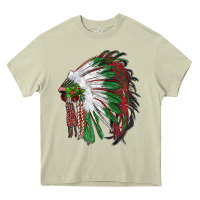 Mossy christmas indian feather headdress Heavy Core Tee - RanaPortraitStore