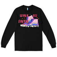Black walk by faith Long Sleeve Tee - MaliasSmallBusiness