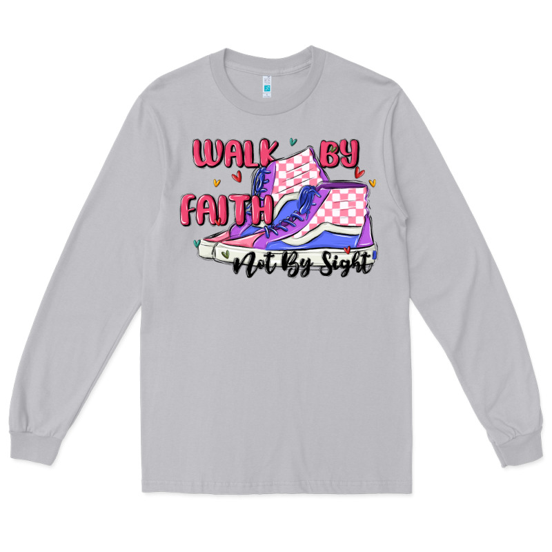 Walk By Faith Long Sleeve Tee by MaliasSmallBusiness | Teevron