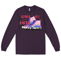 Plum walk by faith Long Sleeve Tee - MaliasSmallBusiness