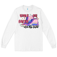White walk by faith Long Sleeve Tee - MaliasSmallBusiness