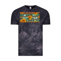 Cloud Black aztec sunflower cowhide license plate Vintage Tee - Artiststas