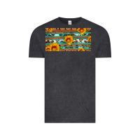Vintage Black aztec sunflower cowhide license plate Vintage Tee - Artiststas