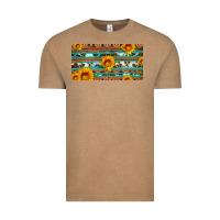 Vintage Coffee aztec sunflower cowhide license plate Vintage Tee - Artiststas