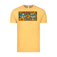 Vintage Mustard aztec sunflower cowhide license plate Vintage Tee - Artiststas