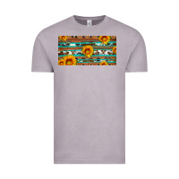 Vintage Zinc aztec sunflower cowhide license plate Vintage Tee - Artiststas