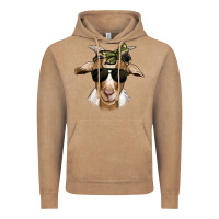 Camouflage Bandana Goat Vintage Hoodie | Teevron