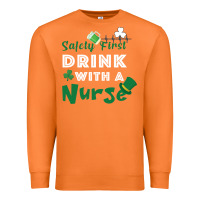 Carrot Safety First Drink With A Nurse Premium Sweatshirt - Bettercallsaul