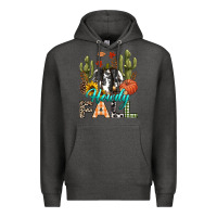 Charcoal Heather Howdy Fall Premium Hoodie - texasbilliewilder