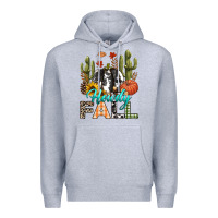 Heather Grey Howdy Fall Premium Hoodie - texasbilliewilder
