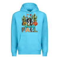 Ocean Blue Howdy Fall Premium Hoodie - texasbilliewilder