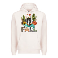 Pale Pink Howdy Fall Premium Hoodie - texasbilliewilder