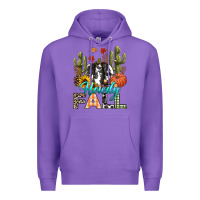 Purple Howdy Fall Premium Hoodie - texasbilliewilder