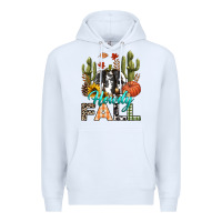 White Howdy Fall Premium Hoodie - texasbilliewilder