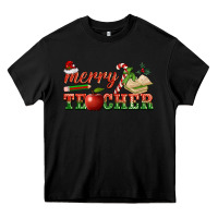 Black merry teacher Heavy Core Tee - BarkalooDesign