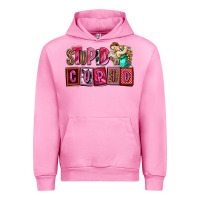 Fuchsia Pink stupid cupid with cupid olivia Urban Hoodie - OliviaCreatesArt