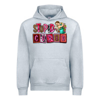 Heather Grey stupid cupid with cupid olivia Urban Hoodie - OliviaCreatesArt