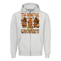 Dove Grey thankful for my gnomies bbs Zipper Hoodie - BundleAndBundleShop