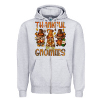 Heather Grey thankful for my gnomies bbs Zipper Hoodie - BundleAndBundleShop