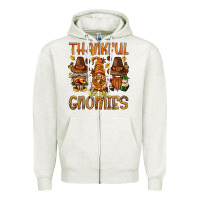 Oatmeal Heather thankful for my gnomies bbs Zipper Hoodie - BundleAndBundleShop