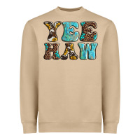 Mushroom western sunflowers turquoise leopard yee haw Heavyweight Sweatshirt - BarkalooDesign
