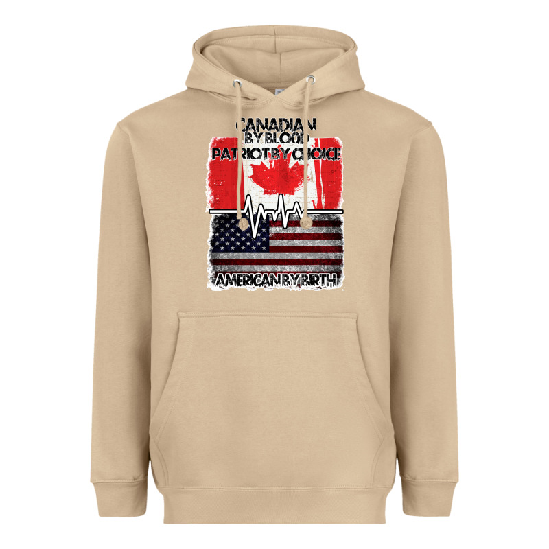 American By Birth Canadian By Blood Patriot By Choice Heavyweight Hoodie by Bettercallsaul | Teevron