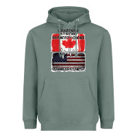 Sage American By Birth Canadian By Blood Patriot By Choice Heavyweight Hoodie - Bettercallsaul