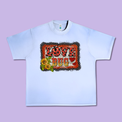 Ladybug  Love Bug Backround Urban Heavy Tee Designed By Barkaloodesign