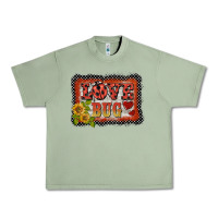 Oil Green ladybug  love bug backround Urban Heavy Tee - BarkalooDesign