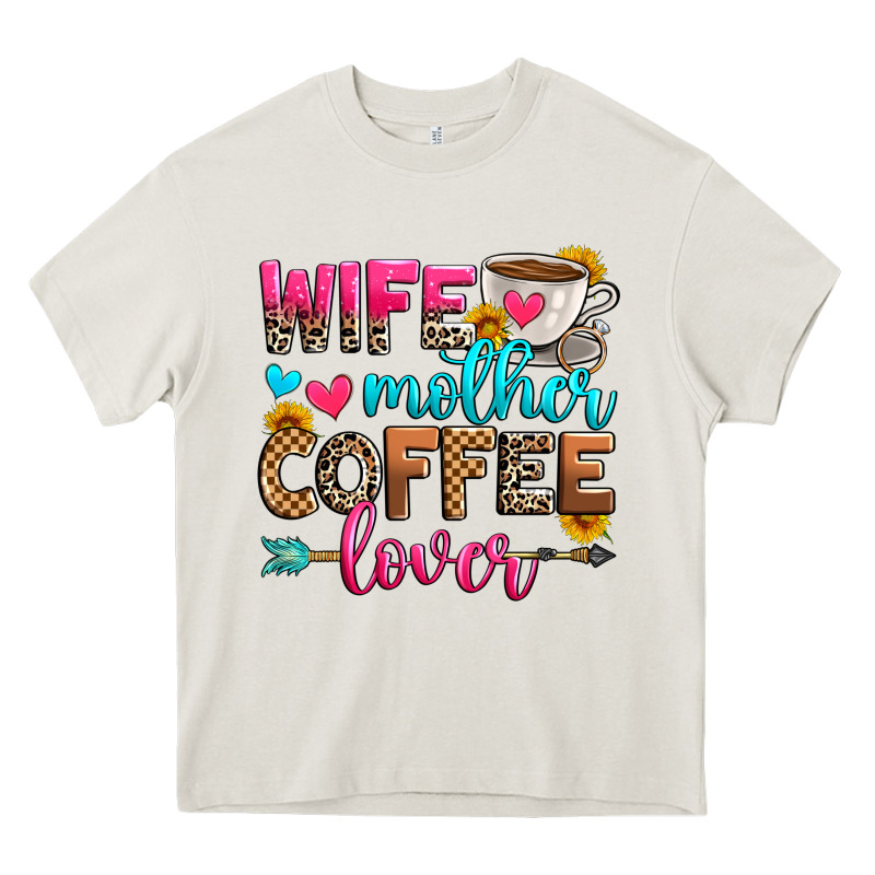 Wife Mother Coffee Lover Heavy Core Tee by Zillion Design Studio | Teevron