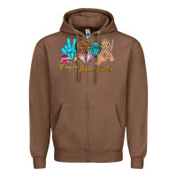 Chestnut peace love nails bbs Zipper Hoodie - BundleAndBundleShop