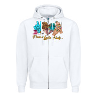 White peace love nails bbs Zipper Hoodie - BundleAndBundleShop