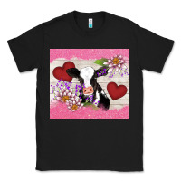 Black lotus heart cow valentine Classic Tee - AdoDesignShop