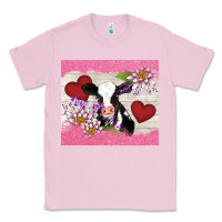 Bubblegum Pink lotus heart cow valentine Classic Tee - AdoDesignShop