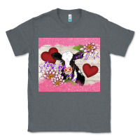 Charcoal Heather lotus heart cow valentine Classic Tee - AdoDesignShop