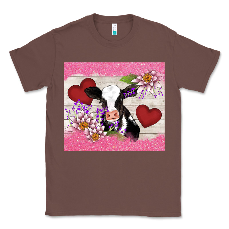 Lotus Heart Cow Valentine Classic Tee by AdoDesignShop | Teevron