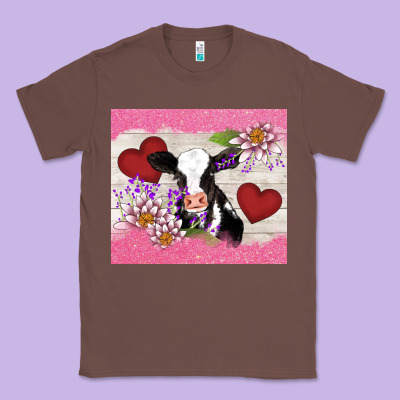 Lotus Heart Cow Valentine Classic Tee Designed By Adodesignshop