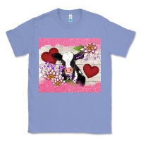Colony Blue lotus heart cow valentine Classic Tee - AdoDesignShop