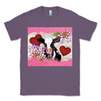 Lavender lotus heart cow valentine Classic Tee - AdoDesignShop