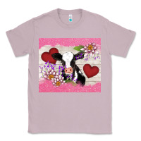 Lilac lotus heart cow valentine Classic Tee - AdoDesignShop