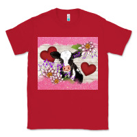 Red lotus heart cow valentine Classic Tee - AdoDesignShop