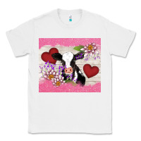 White lotus heart cow valentine Classic Tee - AdoDesignShop