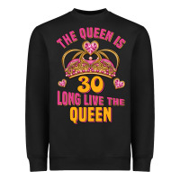 Black the queen is 30 long live the queen Heavyweight Sweatshirt - Jasminsmagicworld